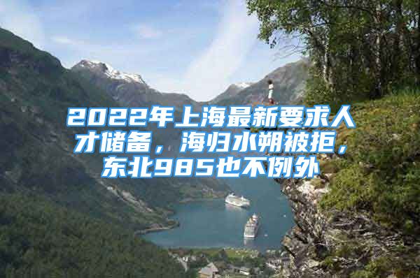 2022年上海最新要求人才儲(chǔ)備，海歸水朔被拒，東北985也不例外