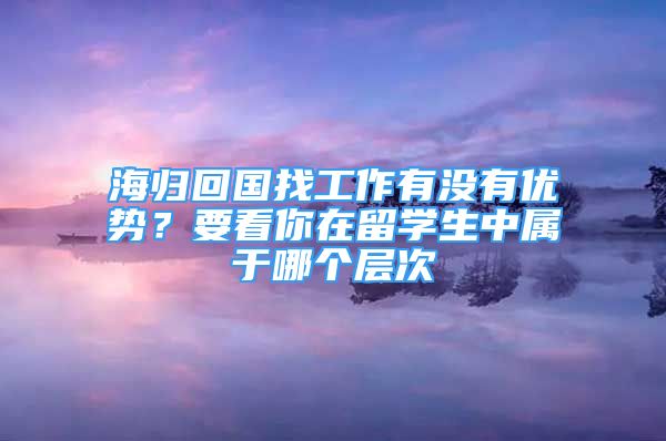 海歸回國找工作有沒有優(yōu)勢？要看你在留學(xué)生中屬于哪個(gè)層次