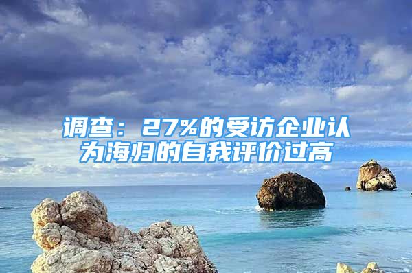 調(diào)查：27%的受訪企業(yè)認為海歸的自我評價過高