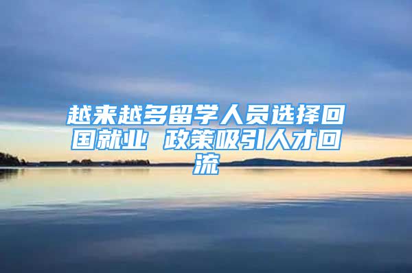 越來越多留學(xué)人員選擇回國就業(yè) 政策吸引人才回流