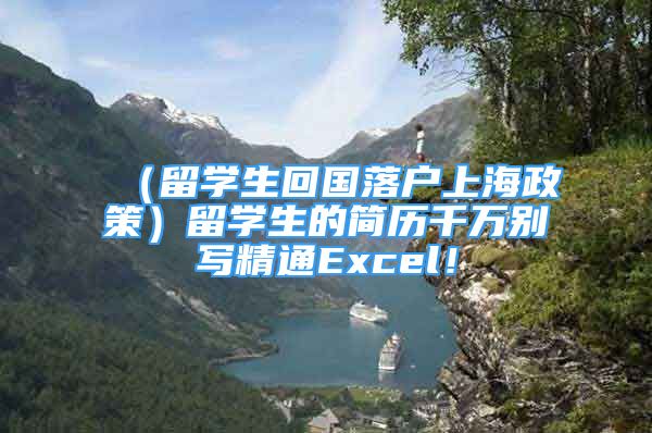 （留學(xué)生回國落戶上海政策）留學(xué)生的簡歷千萬別寫精通Excel！