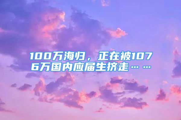 100萬(wàn)海歸，正在被1076萬(wàn)國(guó)內(nèi)應(yīng)屆生擠走……