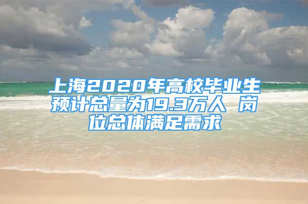 上海2020年高校畢業(yè)生預(yù)計(jì)總量為19.3萬(wàn)人 崗位總體滿足需求