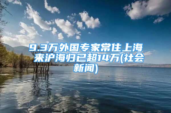 9.3萬外國專家常住上海 來滬海歸已超14萬(社會新聞)