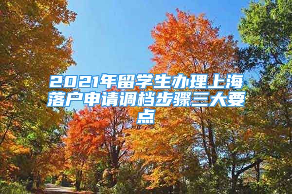 2021年留學生辦理上海落戶申請調(diào)檔步驟三大要點