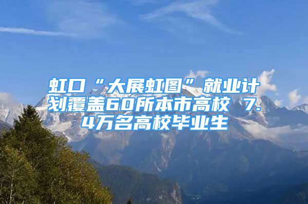 虹口“大展虹圖”就業(yè)計劃覆蓋60所本市高校 7.4萬名高校畢業(yè)生