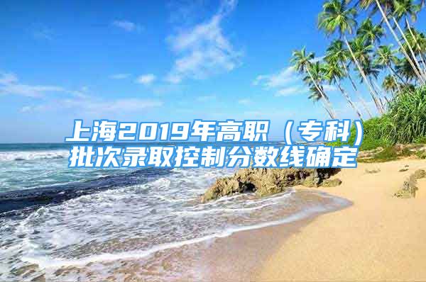 上海2019年高職（?？疲┡武浫】刂品謹?shù)線確定