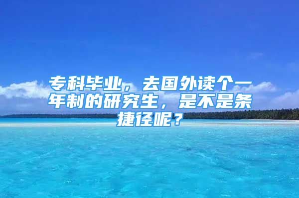 ?？飘厴I(yè)，去國(guó)外讀個(gè)一年制的研究生，是不是條捷徑呢？