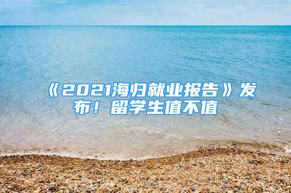 《2021海歸就業(yè)報告》發(fā)布！留學(xué)生值不值