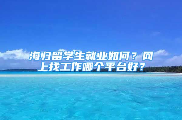 海歸留學(xué)生就業(yè)如何？網(wǎng)上找工作哪個(gè)平臺(tái)好？