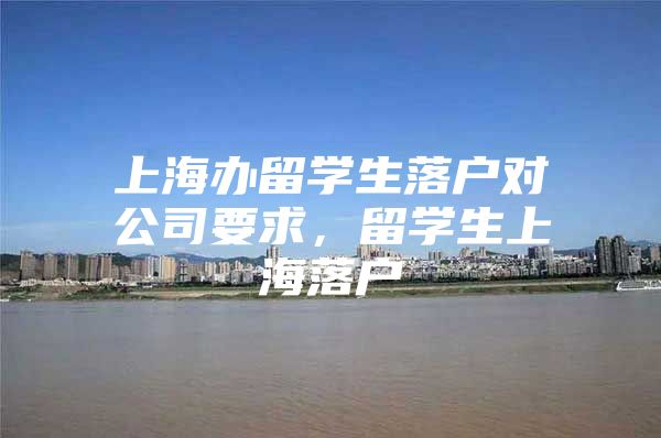 上海辦留學生落戶對公司要求，留學生上海落戶