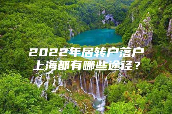 2022年居轉(zhuǎn)戶落戶上海都有哪些途徑？