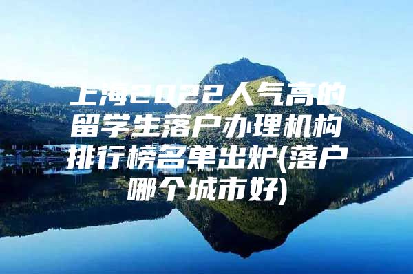 上海2022人氣高的留學(xué)生落戶辦理機(jī)構(gòu)排行榜名單出爐(落戶哪個城市好)