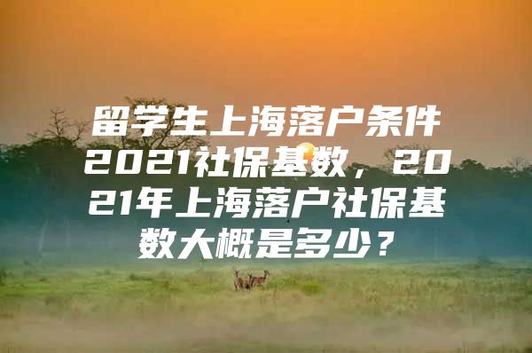 留學生上海落戶條件2021社?；鶖?shù)，2021年上海落戶社?；鶖?shù)大概是多少？