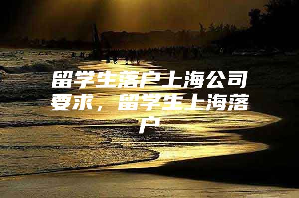 留學(xué)生落戶上海公司要求，留學(xué)生上海落戶