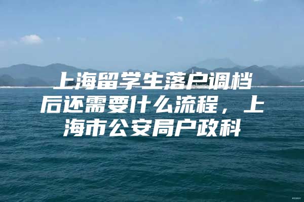 上海留學(xué)生落戶調(diào)檔后還需要什么流程，上海市公安局戶政科