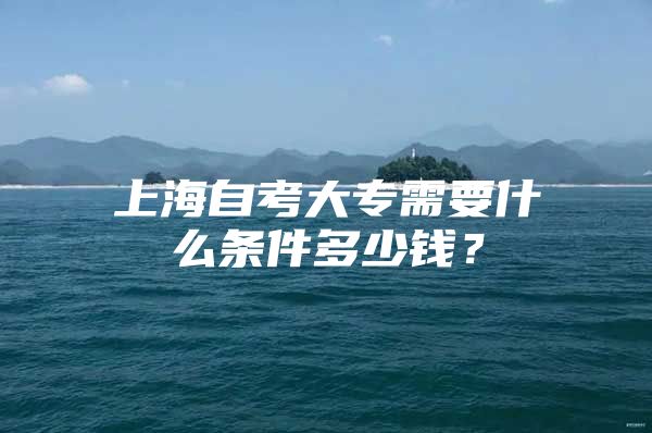 上海自考大專(zhuān)需要什么條件多少錢(qián)？