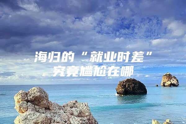 海歸的“就業(yè)時(shí)差”究竟尷尬在哪