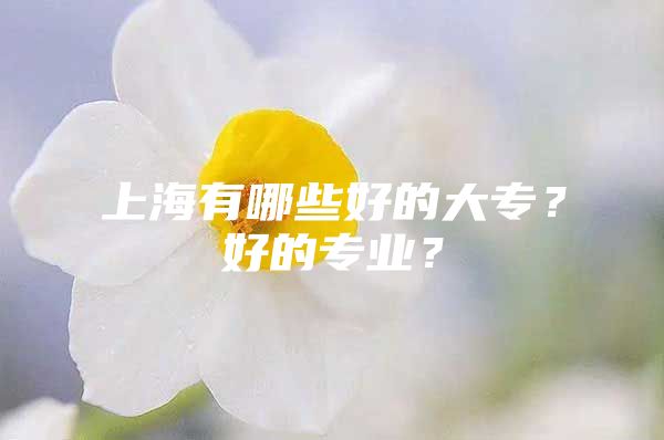 上海有哪些好的大專？好的專業(yè)？