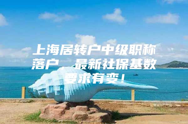 上海居轉戶中級職稱落戶，最新社?；鶖?shù)要求有變！