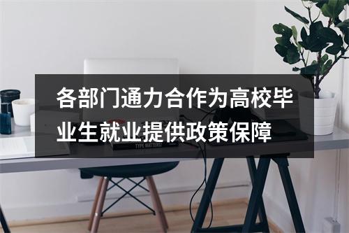 各部門通力合作為高校畢業(yè)生就業(yè)提供政策保障