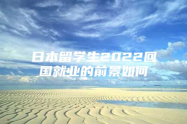 日本留學(xué)生2022回國(guó)就業(yè)的前景如何