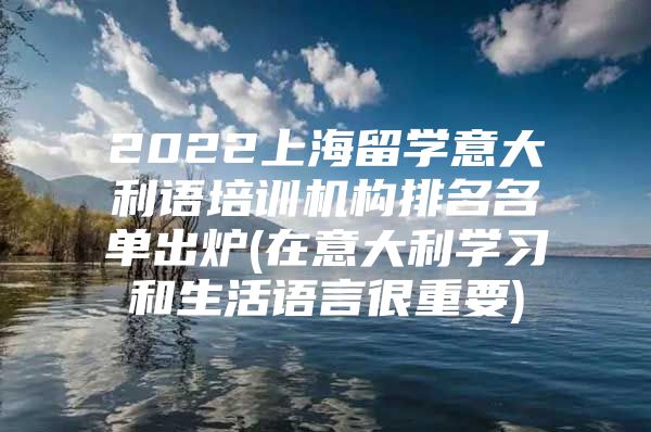 2022上海留學意大利語培訓機構排名名單出爐(在意大利學習和生活語言很重要)