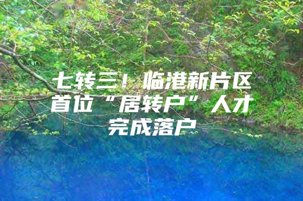 七轉三！臨港新片區(qū)首位“居轉戶”人才完成落戶