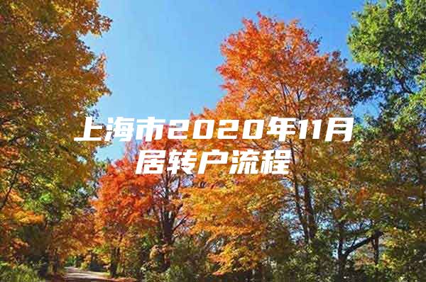 上海市2020年11月居轉(zhuǎn)戶流程