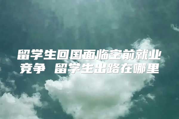 留學(xué)生回國(guó)面臨空前就業(yè)競(jìng)爭(zhēng) 留學(xué)生出路在哪里