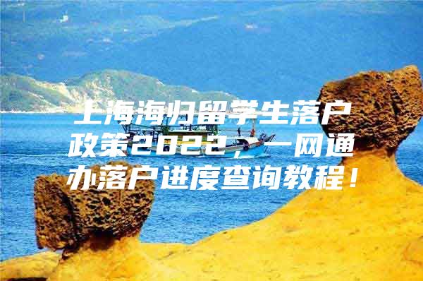 上海海歸留學(xué)生落戶政策2022，一網(wǎng)通辦落戶進(jìn)度查詢教程！