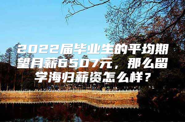 2022屆畢業(yè)生的平均期望月薪6507元，那么留學海歸薪資怎么樣？