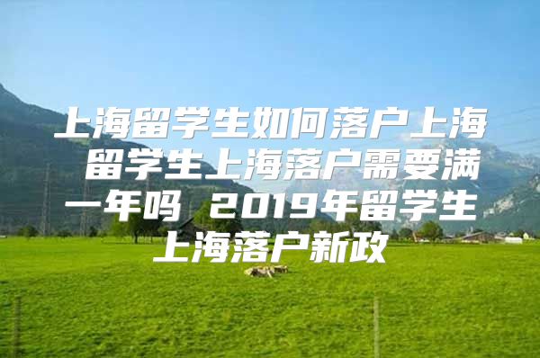 上海留學生如何落戶上海 留學生上海落戶需要滿一年嗎 2019年留學生上海落戶新政