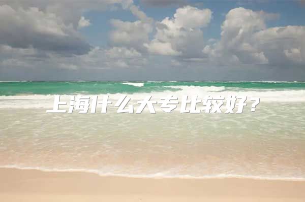 上海什么大專比較好？